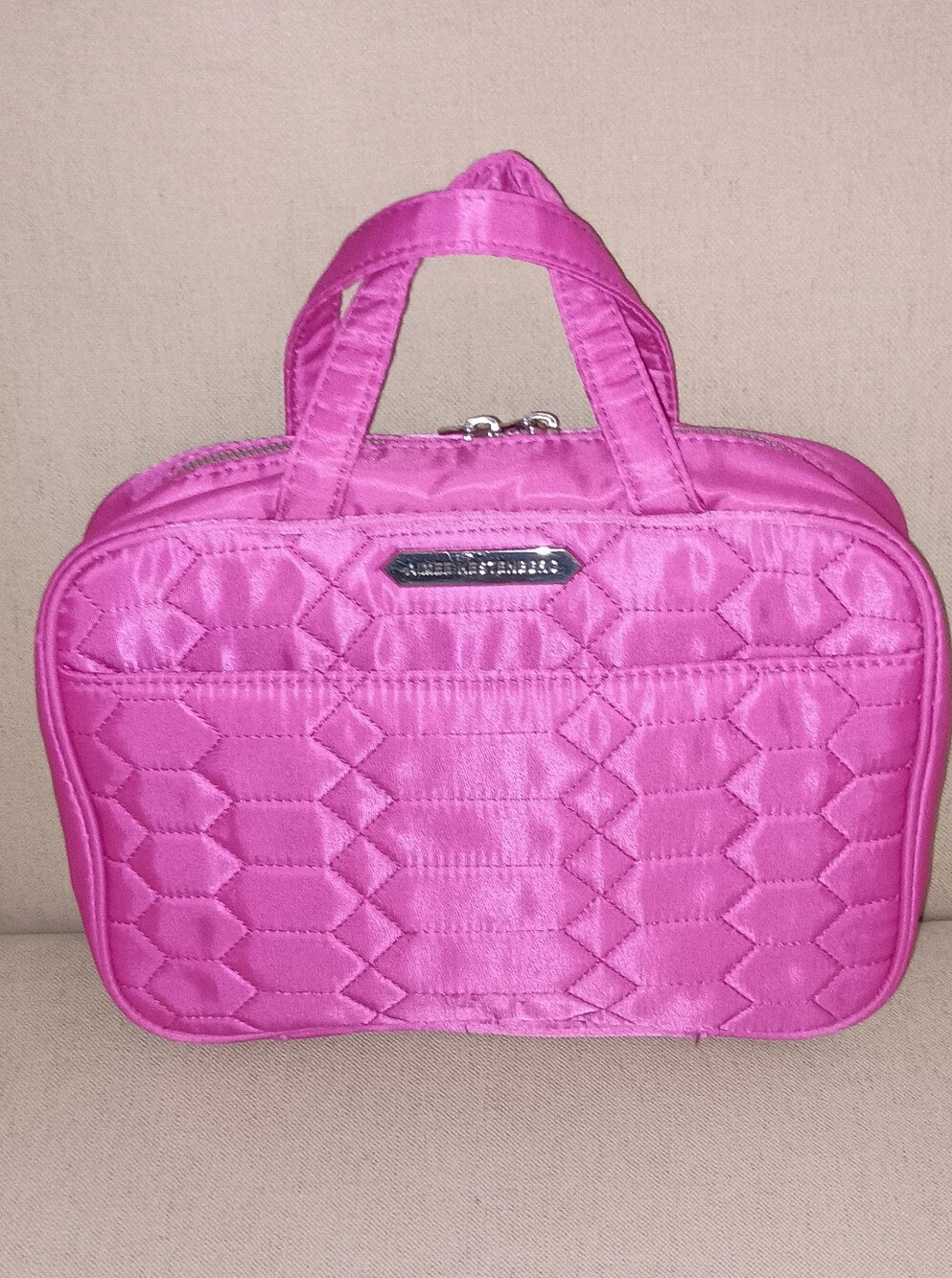 Aimee Kestenberg Quilted Hot Pink Cosmetic Case
